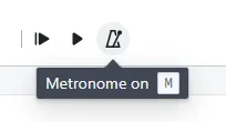 Simple metronome button
